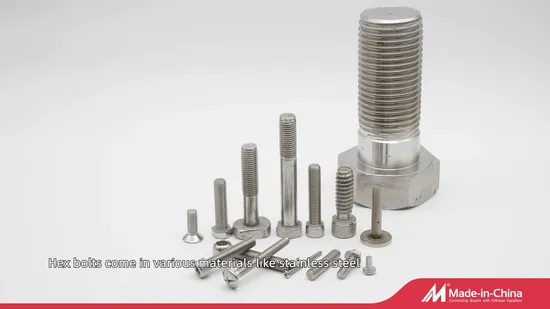 Manufacturer's Hardware Accessories Stainless Steel Hex Head Bolts DIN933 Hex Bolts